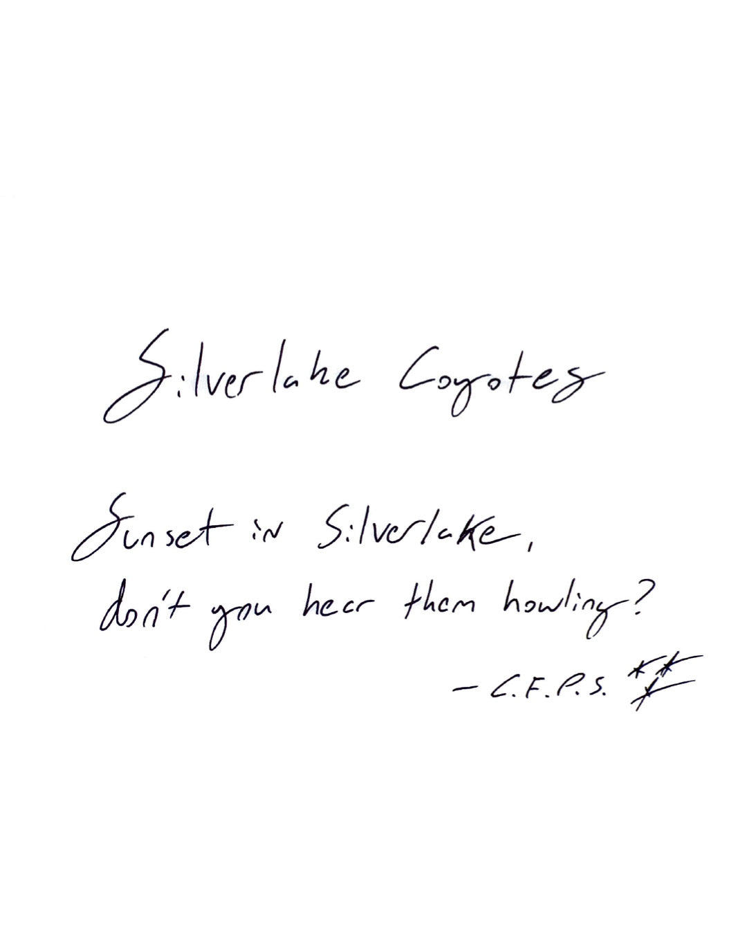 Silverlake Coyotes Tee